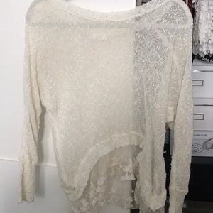 lf millau sweater lace trim
